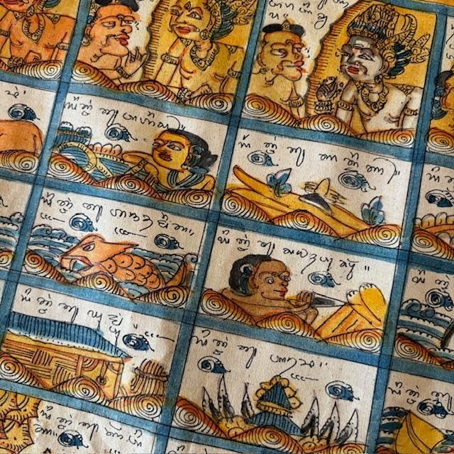 インドネシア　バリ島カマサン絵画様式　バリ暦(オトナン)カレンダー インドネシア バリ島カマサン絵画様式 バリ暦(オトナン)カレンダー
